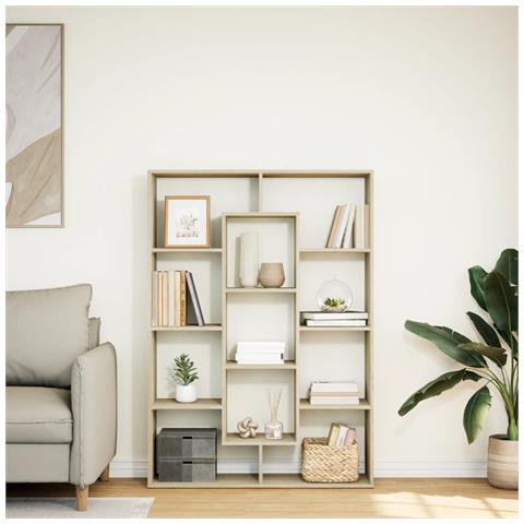 Libreria Rovere Sonoma 102x29x143 Cm In Legno Multistrato - Foto 3