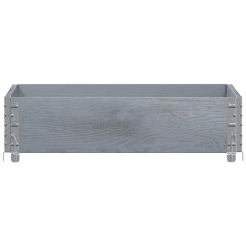 Fioriera Da Giardino Grigia 80x60 Cm Legno Massello Di Pino - Foto 3