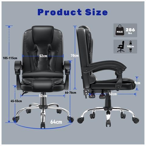 CLP Sedia Ufficio Massaggiante Pacific V2 - Poltrona Relax 5 Programmi - Foto 9