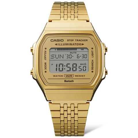 Casio Vintage Mod. Bluetooth Smartphone Link - Gold - Built-in Accelerometer Senses Body Movements + Steps Counter - Foto 2