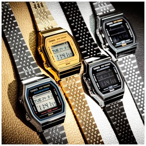 Casio Vintage Mod. Bluetooth Smartphone Link - Gold - Built-in Accelerometer Senses Body Movements + Steps Counter - Foto 3