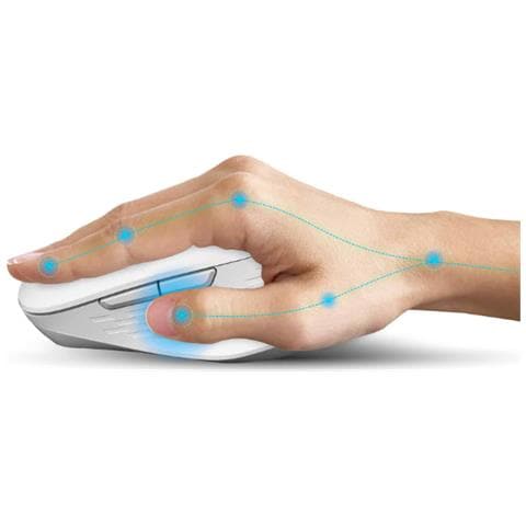 MOUSE CURVE ERGO DUAL BATTERY WHITE SUBMO-EDCUR02 - Foto 2
