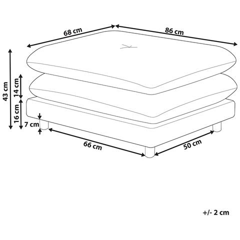 Ottomana Heden Tessuto Grigio - Foto 7