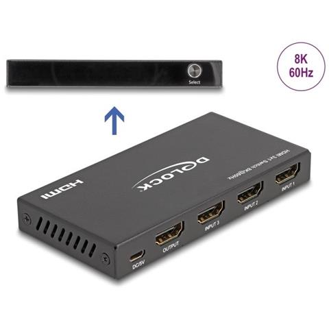 Interruttore Hdmi Da 3 Ingressi Hdmi A 1 Uscita Hdmi 8k 60 Hz - Foto 1