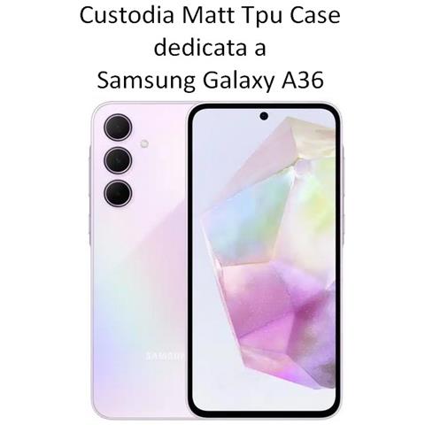 Custodia Tpu Silicone Cover Case Per Samsung Galaxy A36 5g Black - Foto 2
