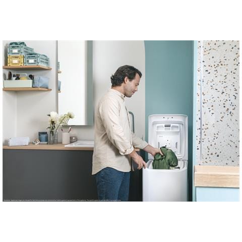 TCA283D2-S lavatrice Caricamento dall'alto 8 kg 1200 Giri /min Bianco - Foto 1