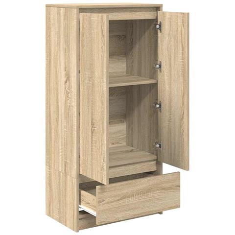 Armadio con Cassetto Rovere Sonoma 55,5x34x119,5 cm Truciolato - Foto 2