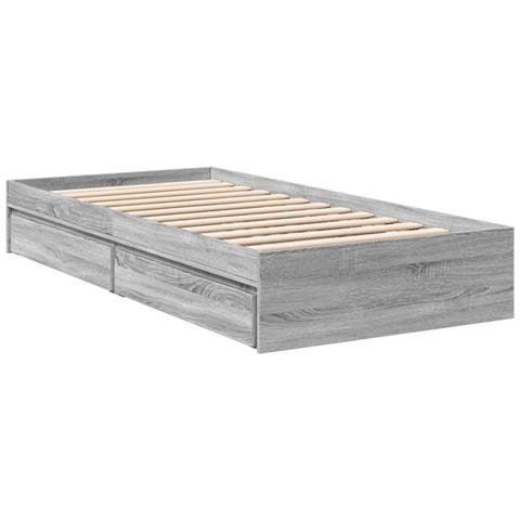Giroletto Cassetti Grigio Sonoma 100x200 Cm Legno Multistrato - Foto 3
