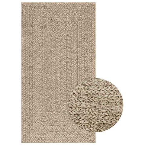 Tappeto Zizur Beige 80x150 Cm Aspetto Iuta Interni Ed Esterni - Foto 1