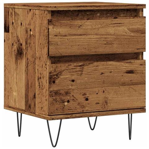 Comodino Legno Antico 40x35x50 Cm In Legno Multistrato - Foto 2