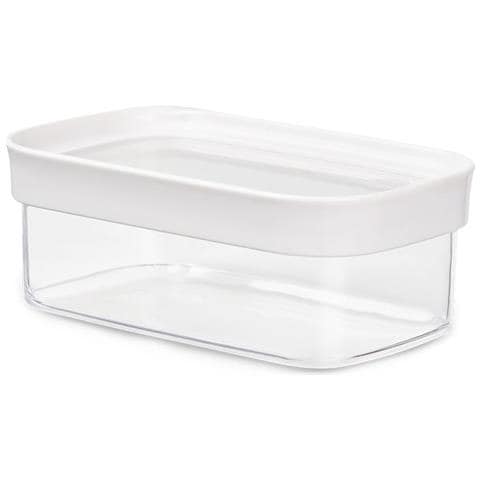 Optima Rettangolare Contenitore 0,45 L Trasparente, Bianco 1 pz - Foto 1