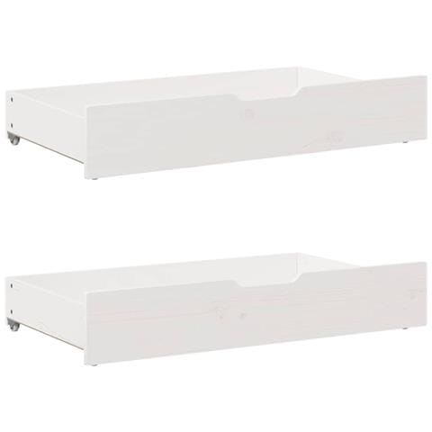 Letto senza Materasso Bianco 120x200 cm Legno Massello di Pino - Foto 10