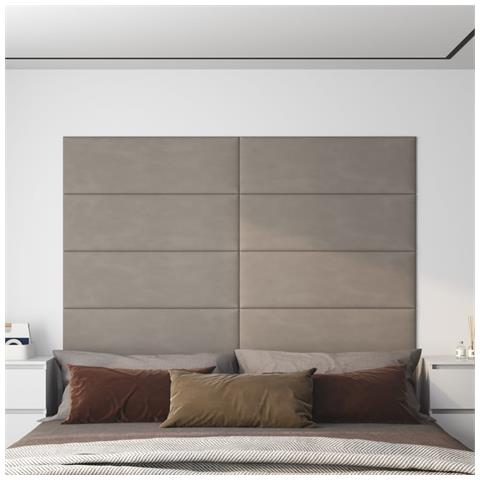 Pannelli Murali 12 Pz Grigio Chiaro 90x30 Cm Velluto 3,24 M² - Foto 7