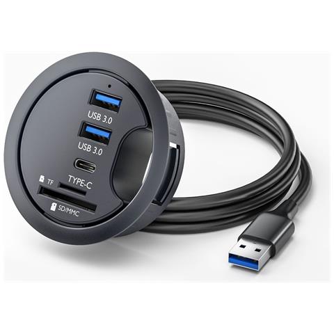 Hub Usb 3.0 Versatile Con Lettore Di Schede E Splitter Usb - Foto 2