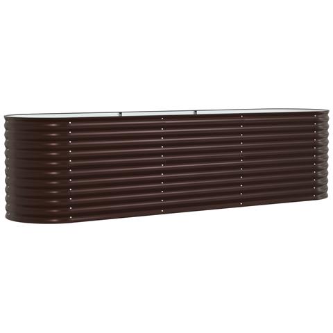 lettiera da giardino marrone 320x80x81 cm in acciaio zincato - Foto 1