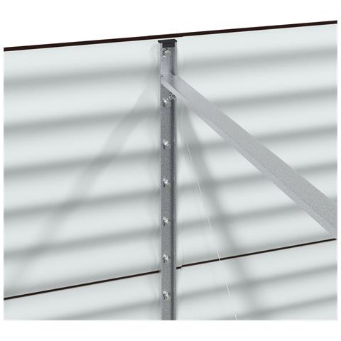 lettiera da giardino marrone 320x80x81 cm in acciaio zincato - Foto 8