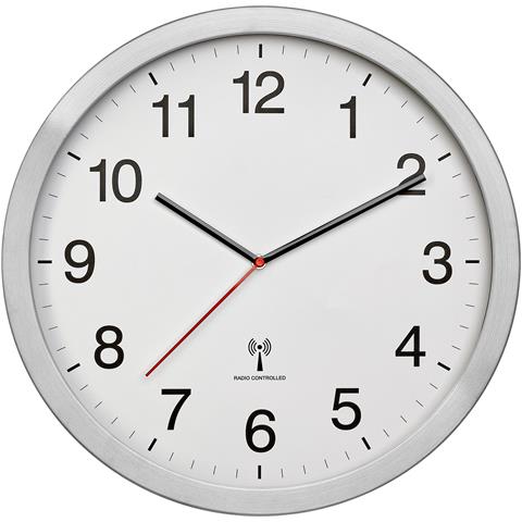 60.3545.02 orologio da parete e da tavolo Orologio analogico Rotondo Alluminio, Bianco - Foto 1
