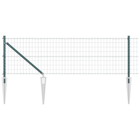 Euro Fence con 13 Pali a Punta 0.4x50 m Acciaio Zincato Verde - Foto 1
