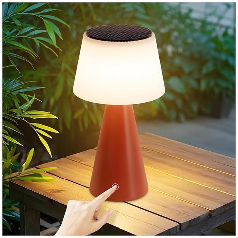 Lampada Da Tavolo A Led, Wireless, Solare, A Batteria, Moderna, Da Comodino, Touch Dimmerabile - Foto 2