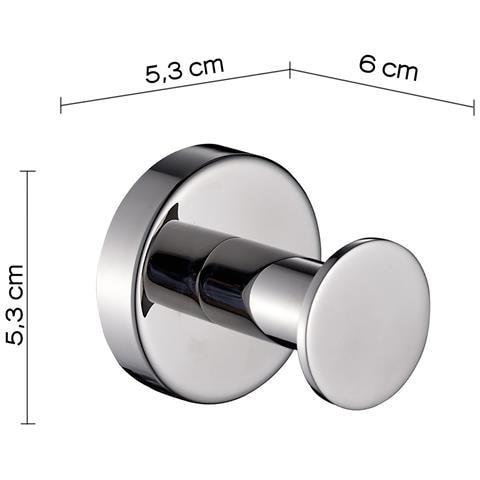 Appendiabiti Da Muro In Acciaio Inox Aisi 304 5027 Serie Project Cromato - Foto 2