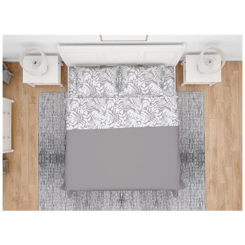 Completo Lenzuola Letto Morbida Flanella 100% Cotone Dis. Natura Singolo Beige - Foto 1