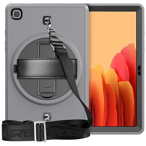 Custodia Per Samsung Galaxy Tab A7 10.4"" Con Tracolla Grigia - Foto 4