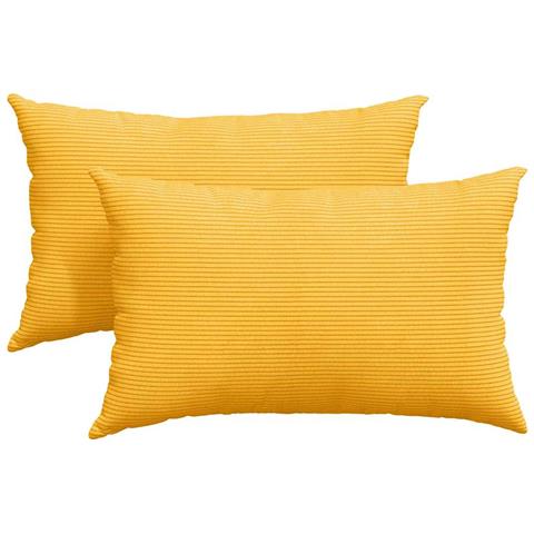 Cuscini da Divano 2 pcs Giallo Chiaro 50 x 30 cm - Foto 1