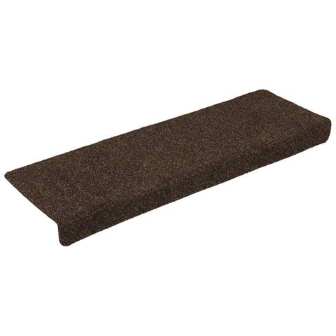 Tappetini per scale autoadesivi 30 pz 65x21x4 cm marrone bordo rettangolare - Foto 2
