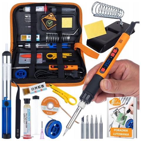 Set Saldatura Set Start 80w Lcd - 11 In 1 Con Accessori | 180-500°c | Precisione E Sicurezza | Esd | Organizer - Foto 1