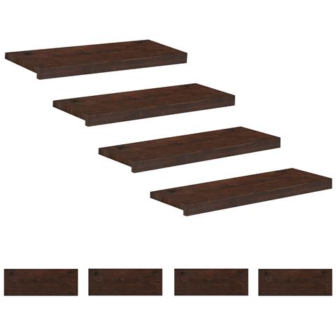 Tappeti per scale 8 pz 80 x 25 x 2 cm Marrone Scuro - Foto 1