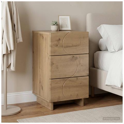 Comodino Rovere Artigianale 33,5 x 34,5 x 60 cm Legno composito - Foto 2