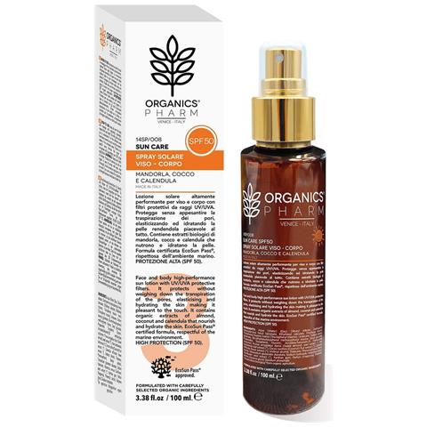 Organics Pharm Sun Care Spray Solare Viso-Corpo SPF50 100 ml - Foto 1