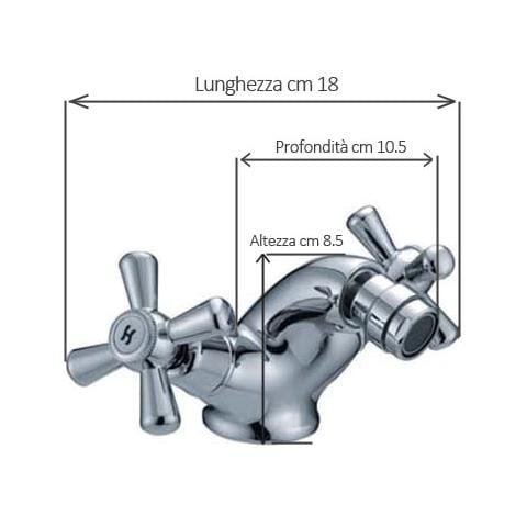 Miscelatore rubinetto bidet in ottone con cromatura per bagno - Foto 1