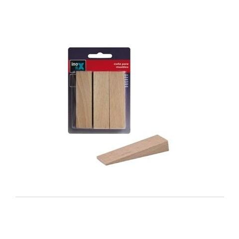 Confezione da 3 Fermaporte a Cuneo in Legno da 73mm - Foto 2