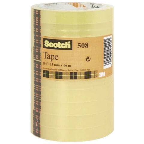 Nastro invisibile Scotch - 15 mm Larghezza x 66 m Lunghezza - Resistente all'umidità - 10 Rullo - Trasparente - Foto 2