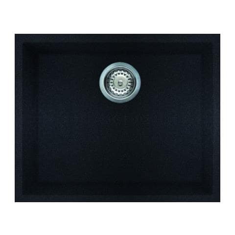 Lavello Quadra 105 Keratek Plus Sottotop 54x44 cm 1 vasca Colore Nero Assoluto 86 - Foto 1