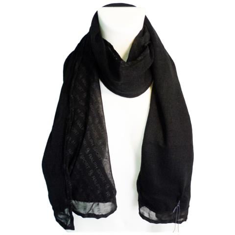 Sciarpa Unisex Pashmina 7084 Nero - Foto 1