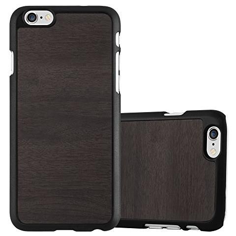 Cadorabo Custodia Compatibile Con Apple Iphone 6 Plus / Iphone 6s Plus In Woody Nero - Hard Case Coperchio Di Protezione In Look Legno Contro I Graffi E Gli Urti - Foto 1
