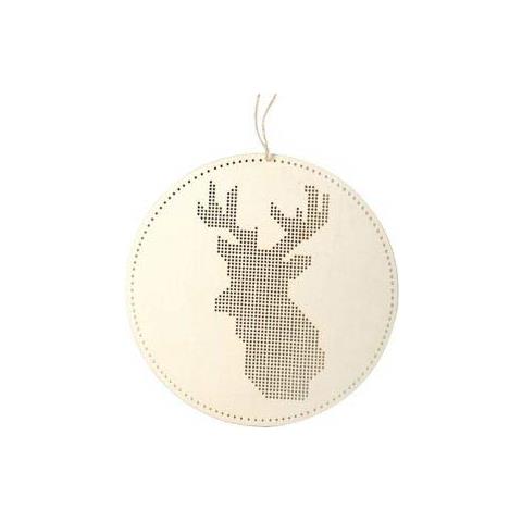 Mobile In Legno Per Ricamare - Cervo 22 X 22 Cm - Foto 1