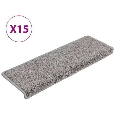 Tappetini per Scale 15 pz 65x21x4 cm Grigio - Foto 1