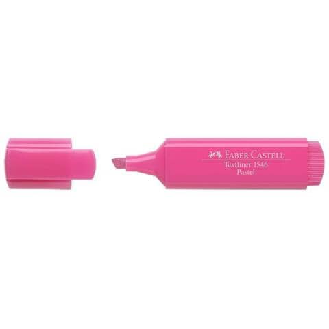 ver Faber Castell Textliner 46 Pastel Evidenziatore Punta A Scalpello 1/5 Mm Rosa Conf 10 Pz. - Foto 1