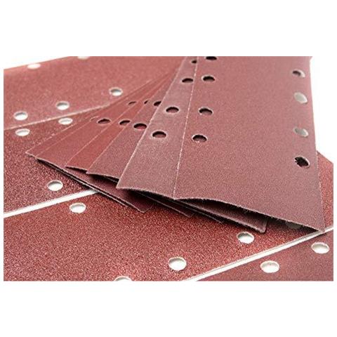 Foglio Abrasivo-set 40 Pezzi 93 X 190 Millimetri Mixpack (10 X Grain 6080120240 Ogni) Autoadesiva (hook Loop) Per Levigatrici Orbitali Di Levigatura-paper Grinding-pad - Foto 4