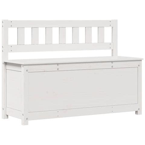 Panca Bianca 110x41x76,5 cm in Legno Massello di Pino - Foto 1