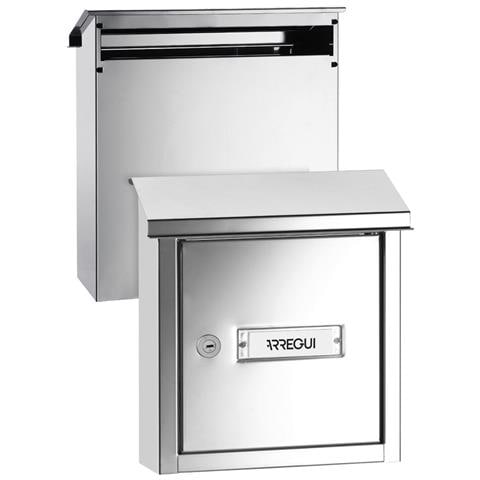 V4097 Cassetta Postale In Acciaio Per Porte O Cancelli Interni, Cassetta Postale 23x4 Cm, Taglia S (din A5), Anticorrosivo, Effetto Specchio - Foto 2