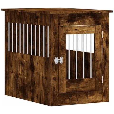 Gabbia Cani Da Arredamento Rovere Fumo 55x80x68cm Multistrato - Foto 1