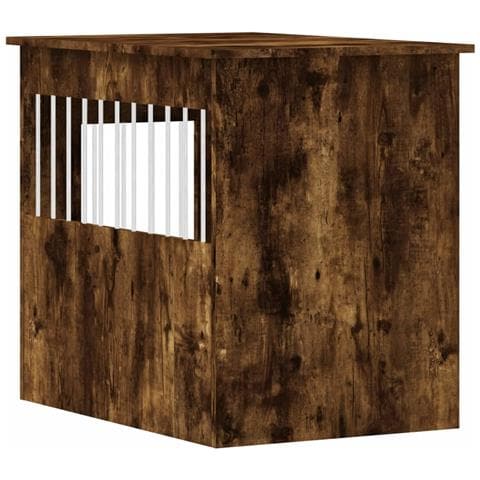 Gabbia Cani Da Arredamento Rovere Fumo 55x80x68cm Multistrato - Foto 2