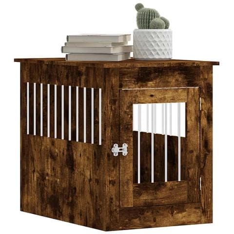 Gabbia Cani Da Arredamento Rovere Fumo 55x80x68cm Multistrato - Foto 10
