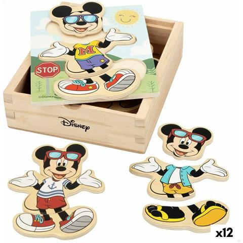 Puzzle Di Legno Per Bambini Disney + 2 Anni (12 Unità) - Foto 1