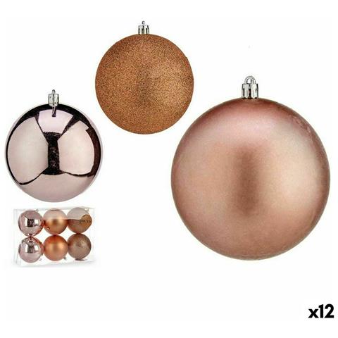 Set Di Palline Di Natale Rosa Plastica 10 X 11 X 10 Cm (12 Unità) - Foto 1