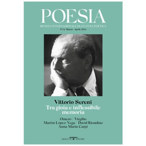 Poesia. Rivista Internazionale Di Cultura Poetica. Nuova Serie. Vol. 24 - Foto 1